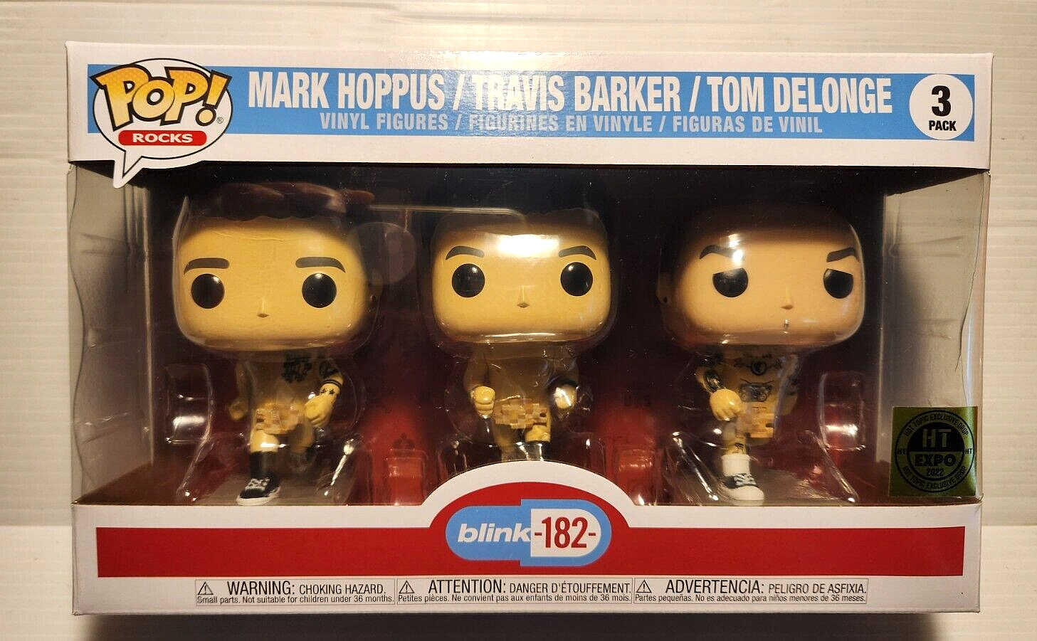 Funko Pop Blink-182- Mark Travis Tom 3 Pack Nude Punk Band Hot Topic Expo Excl.