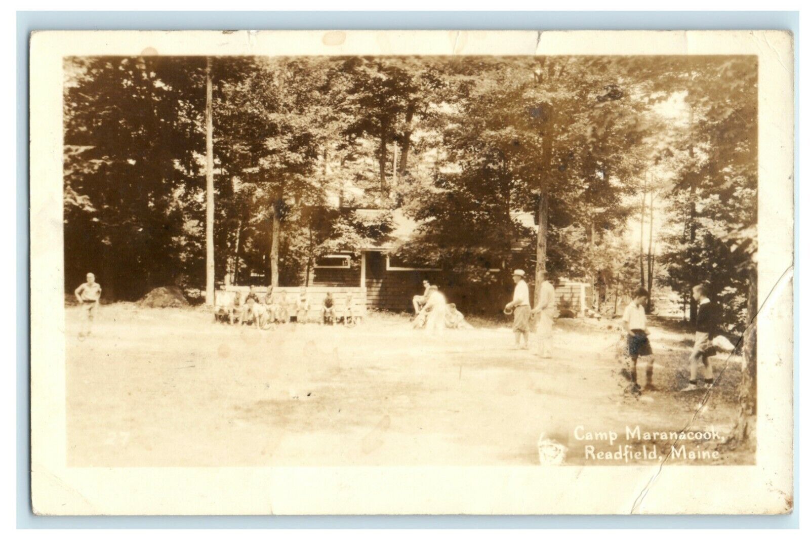 c1940\'s Camp Maranacook Readfield Maine ME RPPC Photo Vintage Postcard
