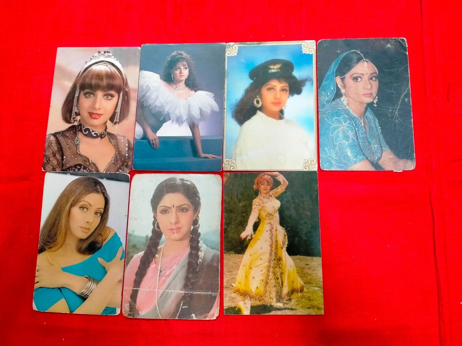 Sridevi Rare Vintage Postcard Post Card India Bollywood 7pc