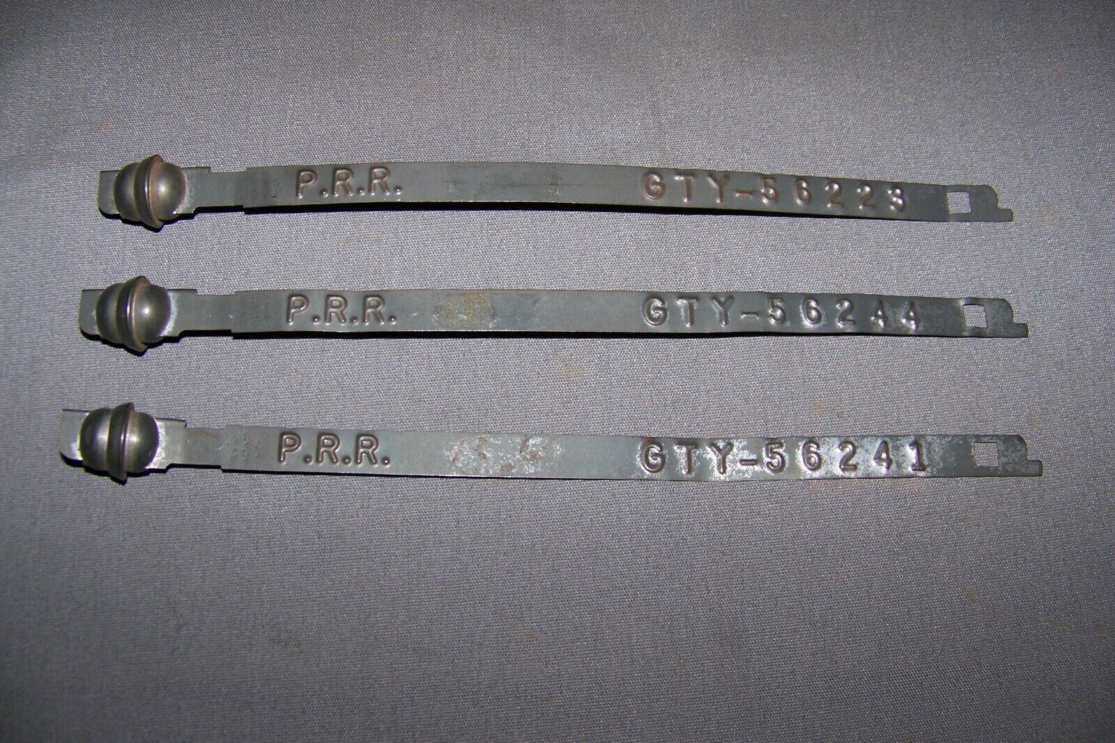 Vintage, P.R.R., Thin, Tin, Numbered Strips - SEE INFO