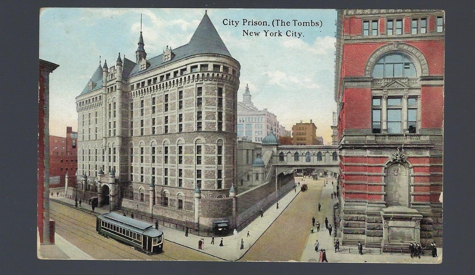 VTG Postcard Antique, The Tombs, City Prison, New York City, 1924 Antique