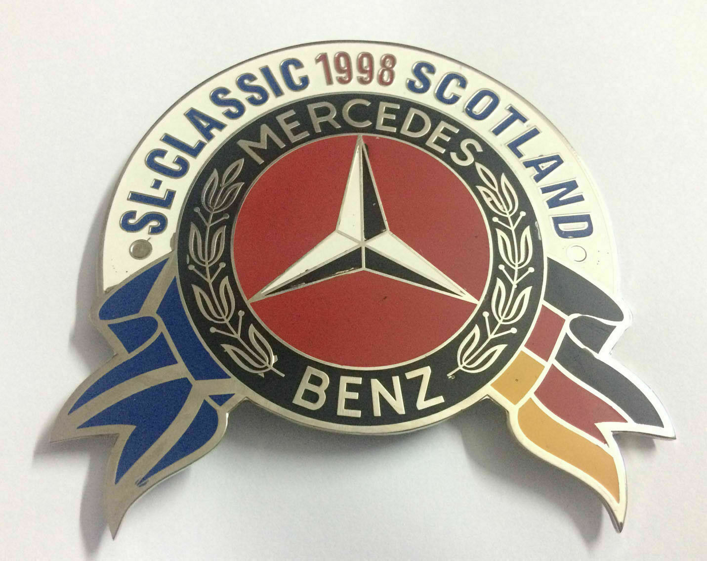 Car Badge-Mercedes Benz Scotland 1998 automobilia mg jaguar triumph audi vw