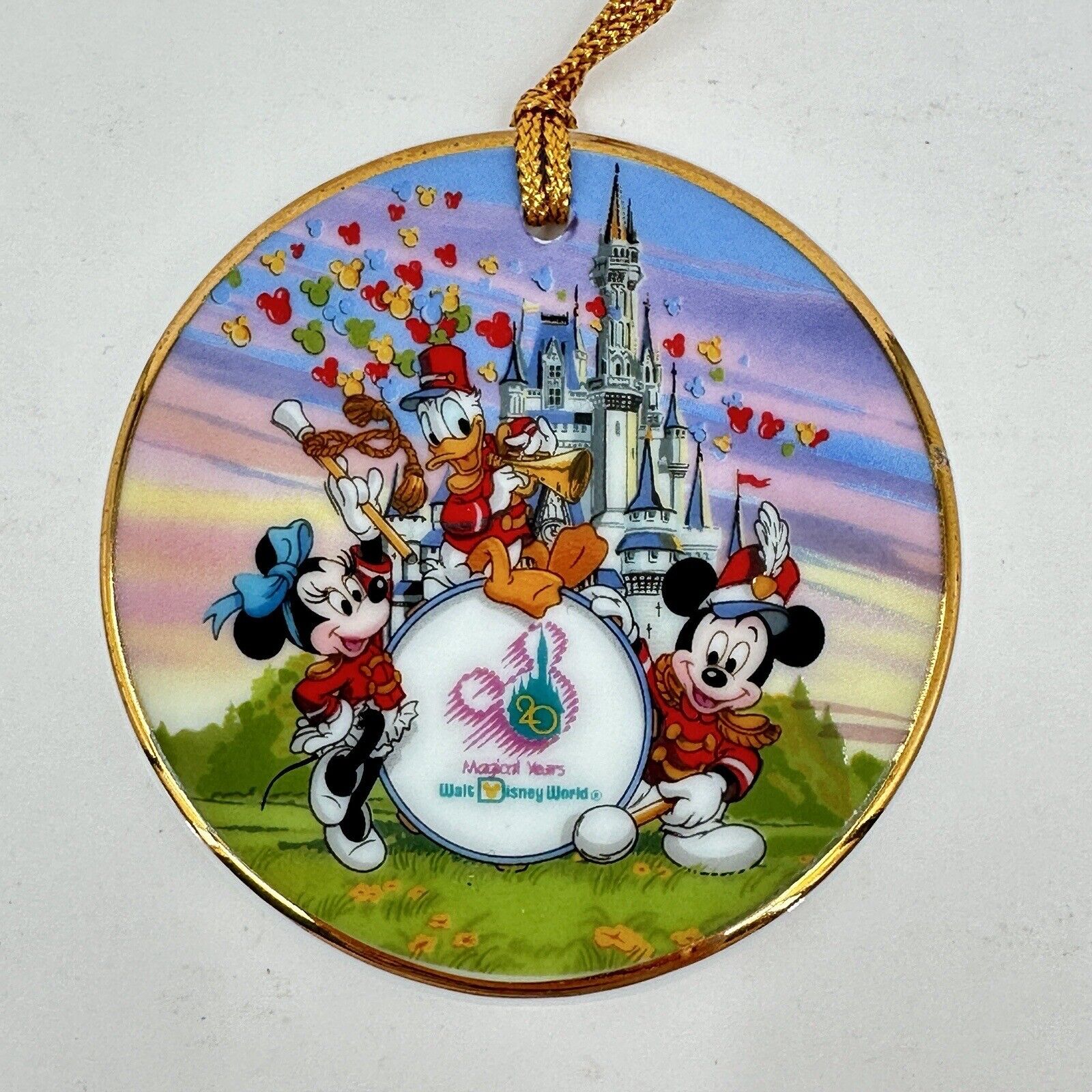 Vintage Walt Disney World 20 Magical Years 1971-1991 Christmas Holiday Ornament