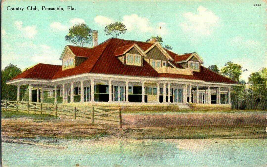 1910. PENSACOLA, FL. COUNTRY CLUB. POSTCARD JJ2