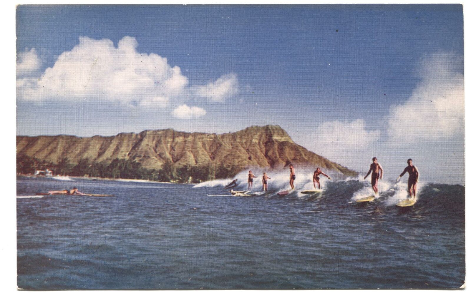 Postcard Pan American World Airways Surfing Favorite Sport Hawaii HI 