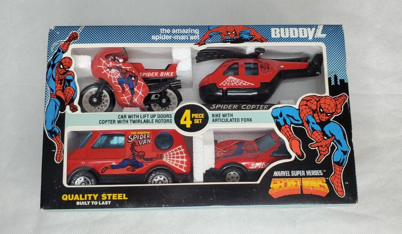 SPIDER MAN 1984 Buddy L SECRET WARS NIB Vintage NM Rare open bx