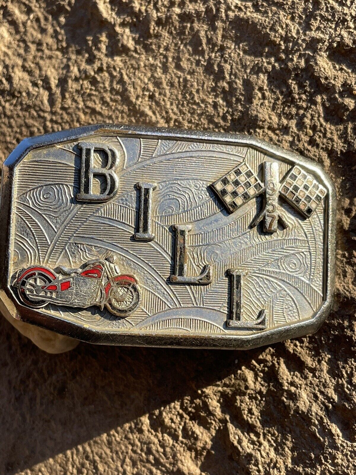 Harley Davidson 1957 Belt Buckle BILL Motorcycle Club Vintage Biker Old