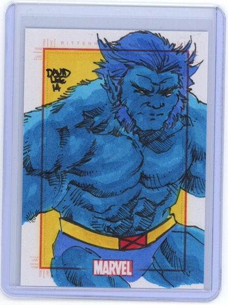 BEAST Rittenhouse Marvel 75th Anniversary 1/1 Sketch Card X-Men David Lee