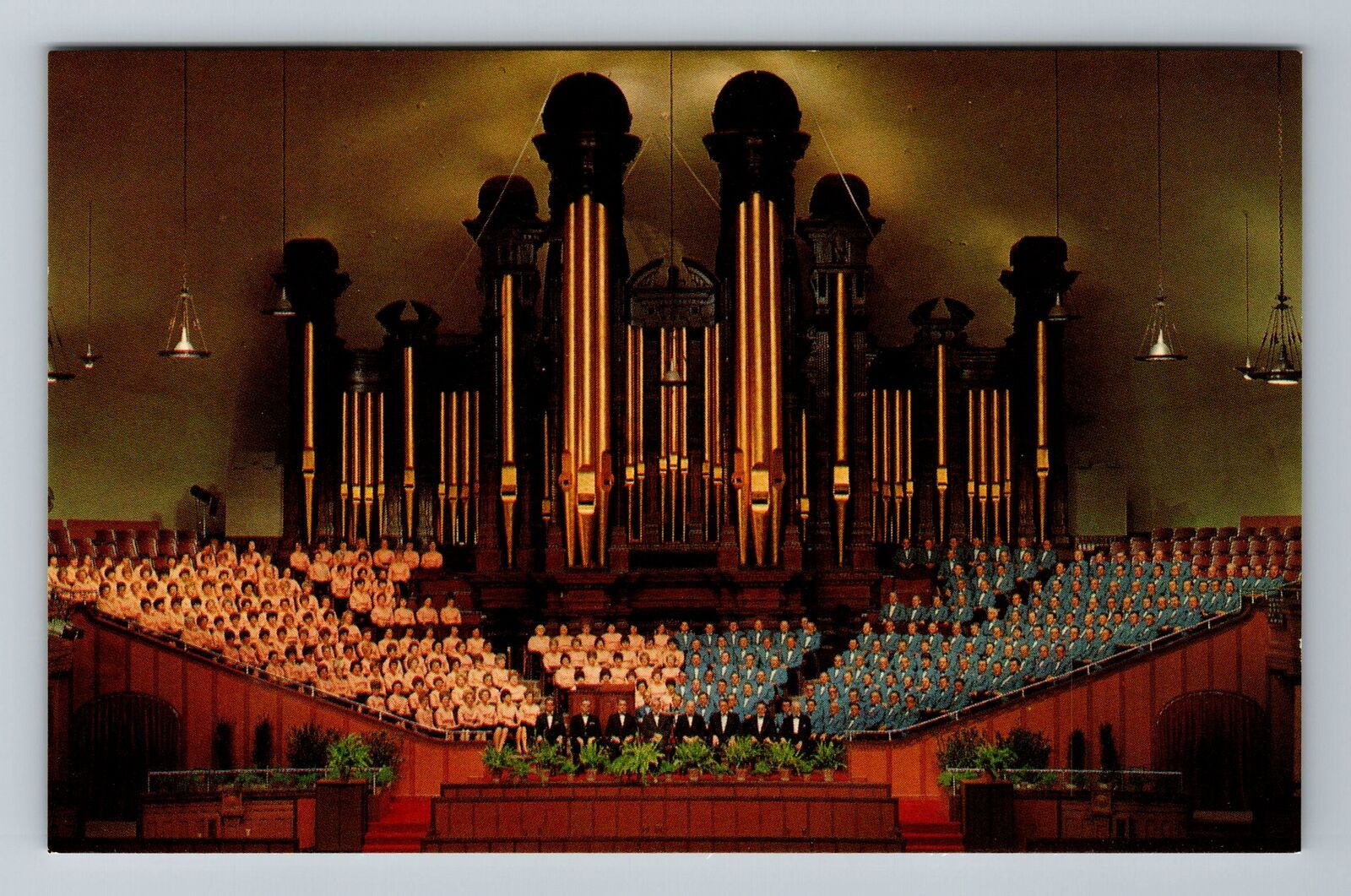 Salt Lake City UT-Utah Morgan Tabernacle Choir & Organ Antique Vintage Postcard