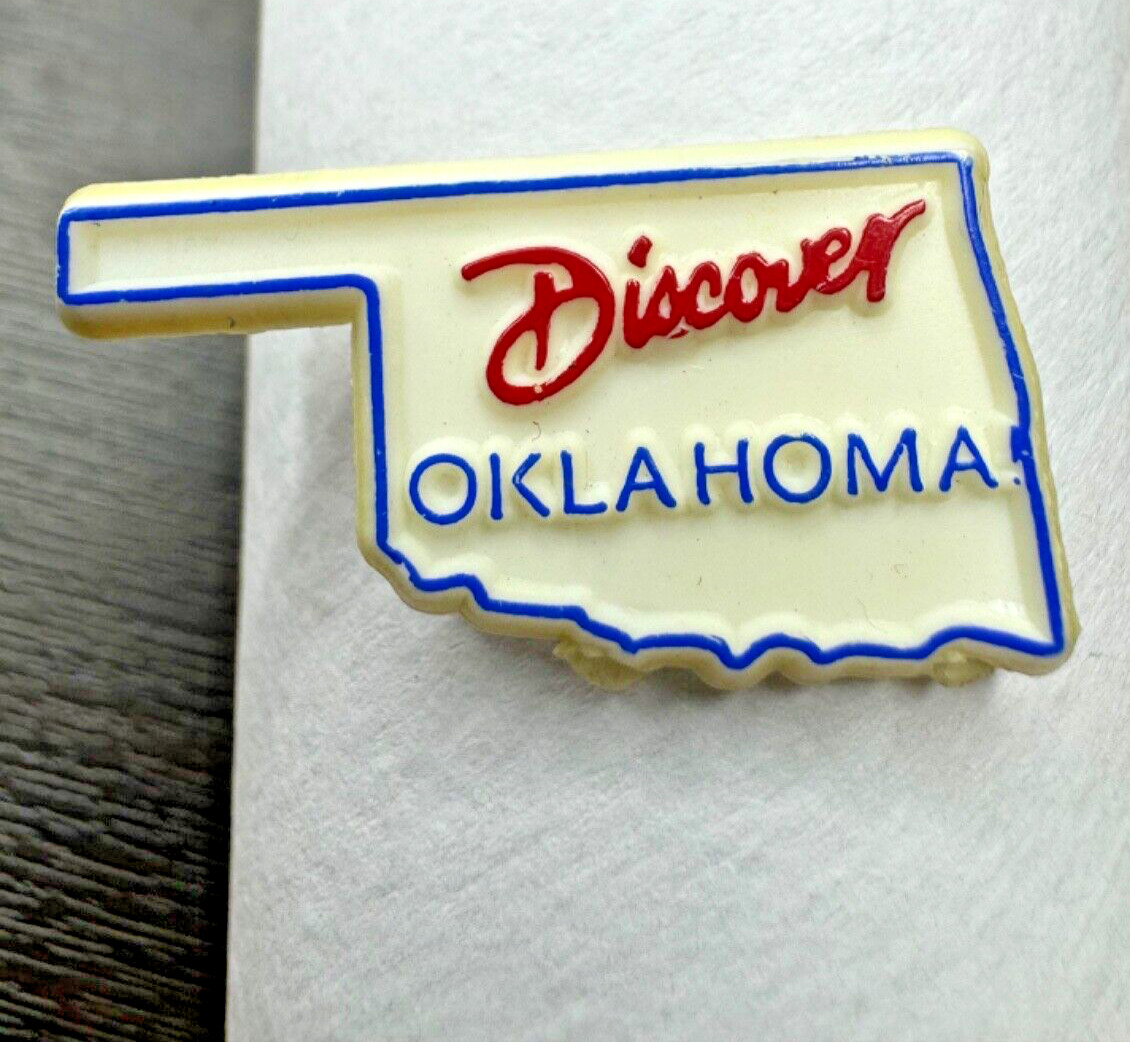 Discover Oklahoma State Travel Souvenir Collectible Pin