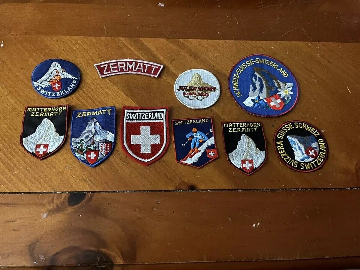 10  Switzerland cloth embroidered Jacket Patch Swiss Travel Souvenir ski Patches