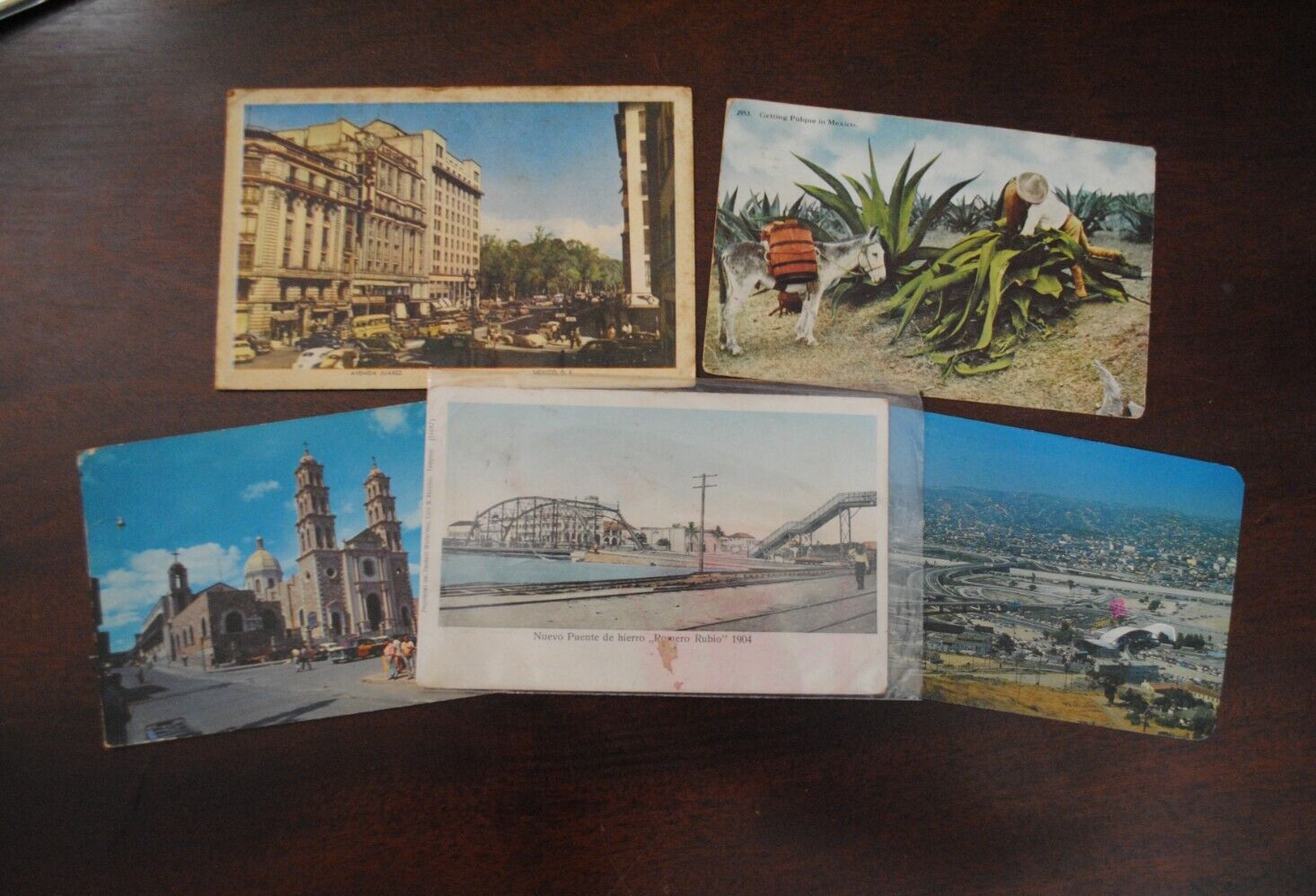 Lot of 5 Vintage & Antique Mexico Postcards 1904, 1910s, 1950s, 1980s