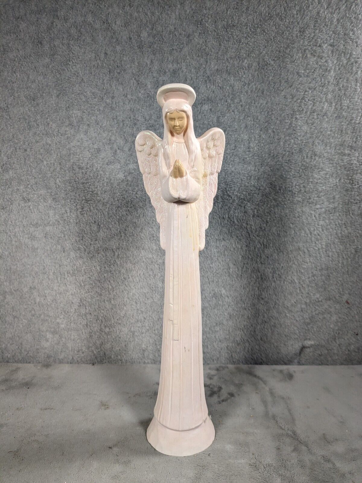 Vintage Praying Pencil Angel Porcelain Figurine 16\