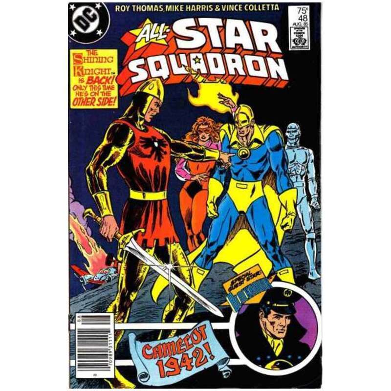 All-Star Squadron #48 Newsstand in Near Mint condition. DC comics [d}