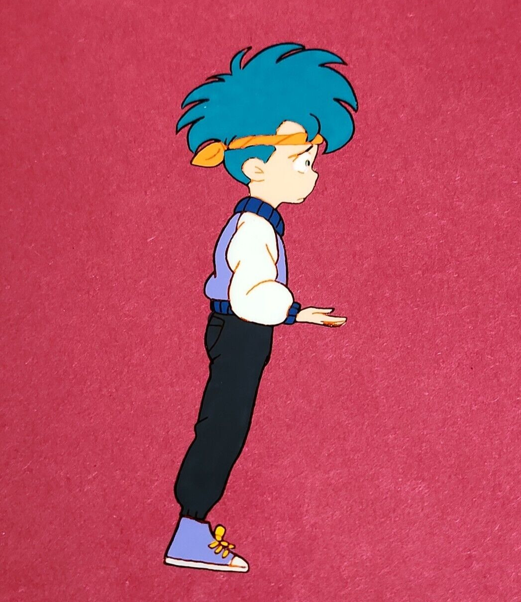 Orig Japanese Anime Cel BOY with TURQUOISE HAIR #389 ~ RAY ROHR Art