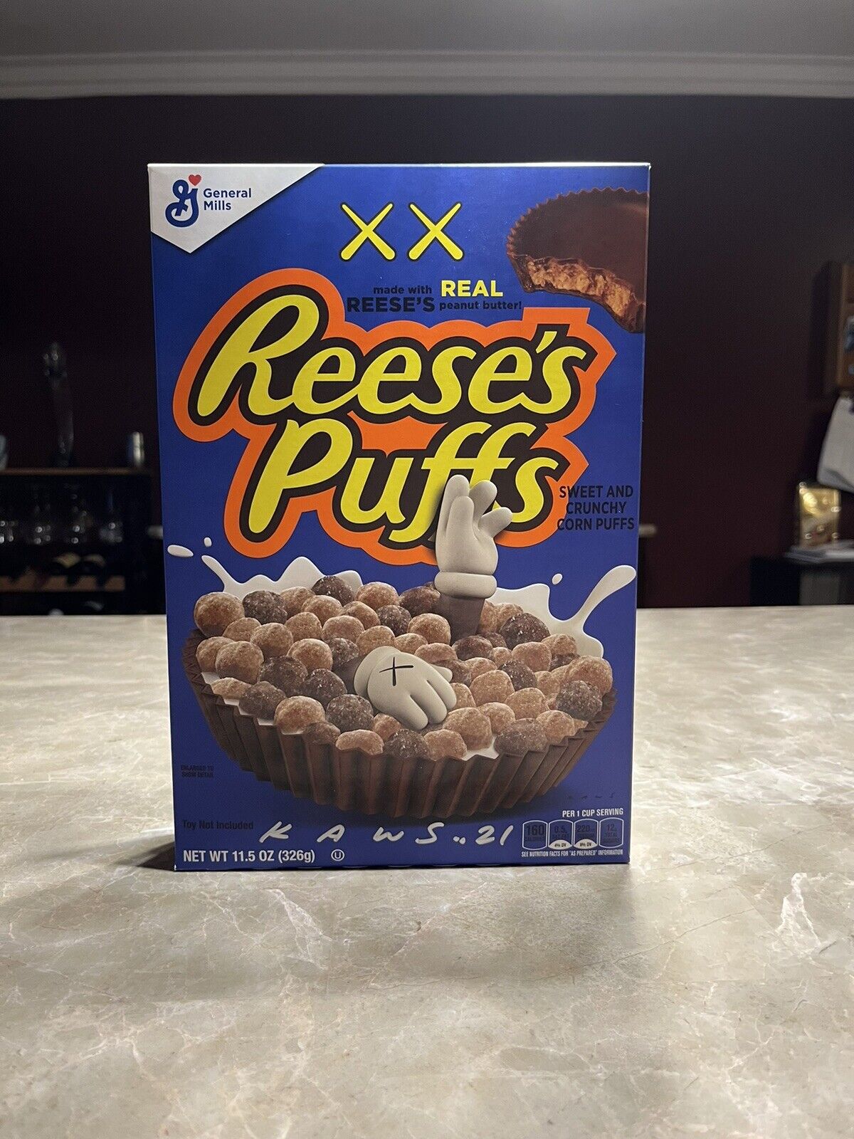 KAWS x Reese’s Puffs Limited Edition Cereal SIGNED