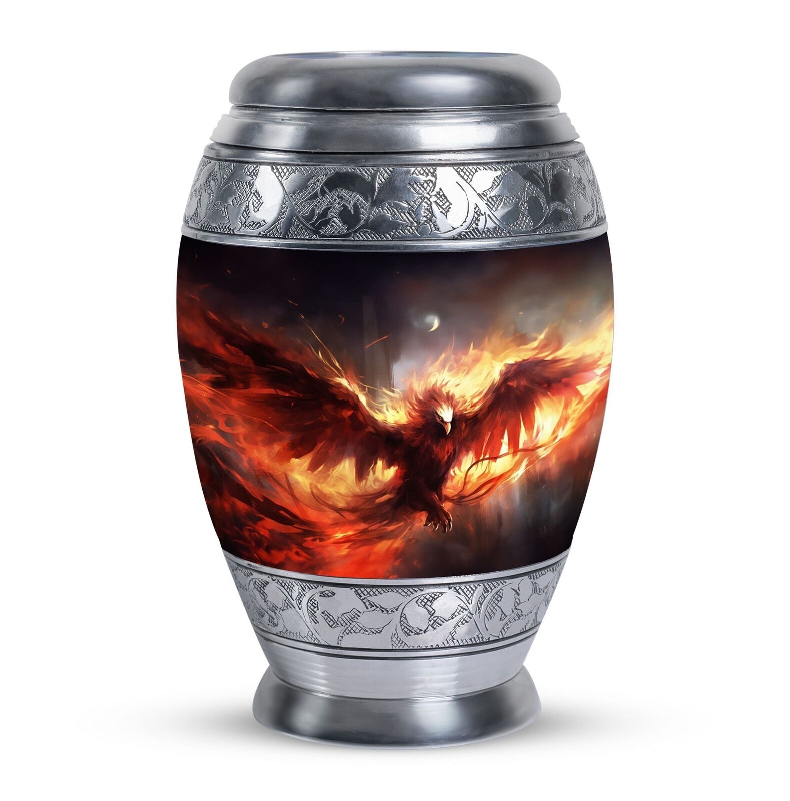Exquisite Red Phoenix Cremation Urn for Cherished Remembrance
