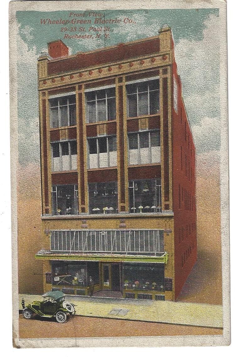 Rochester NY Wheeler-Green Electric Co. Building 1910 Postcard 29 - 33 St Paul