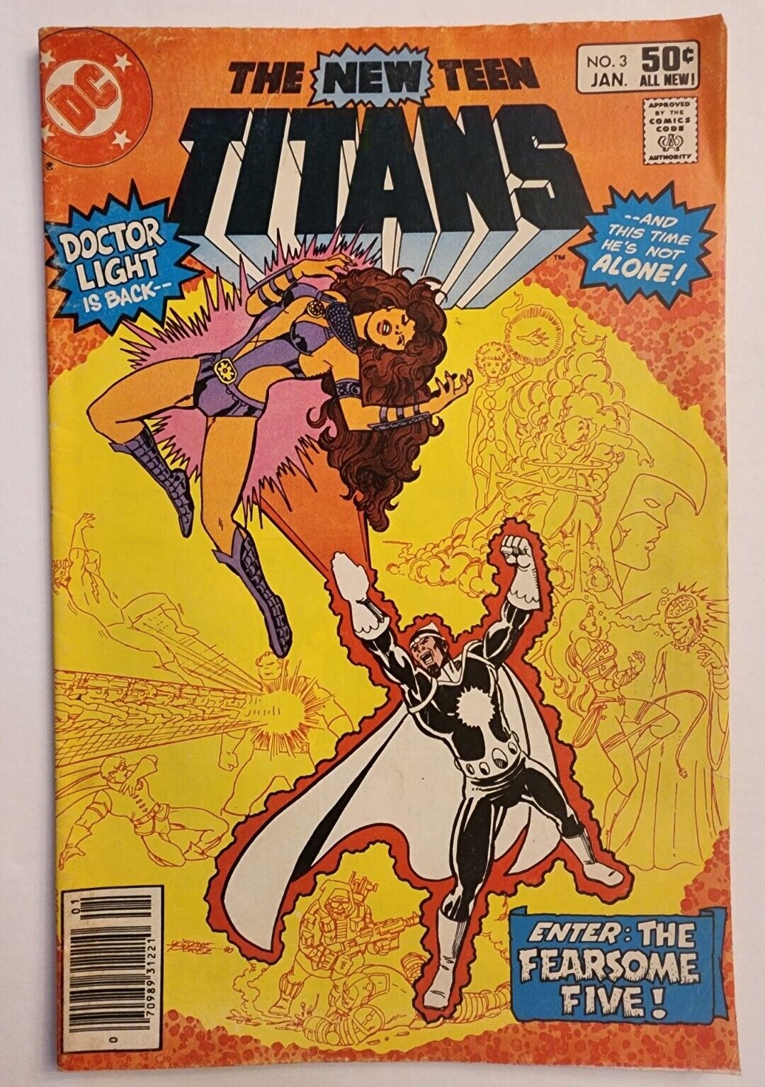 The New Teen Titans #3 Newsstand Edition The Fearsome Five DC Comics 1981 F/VF