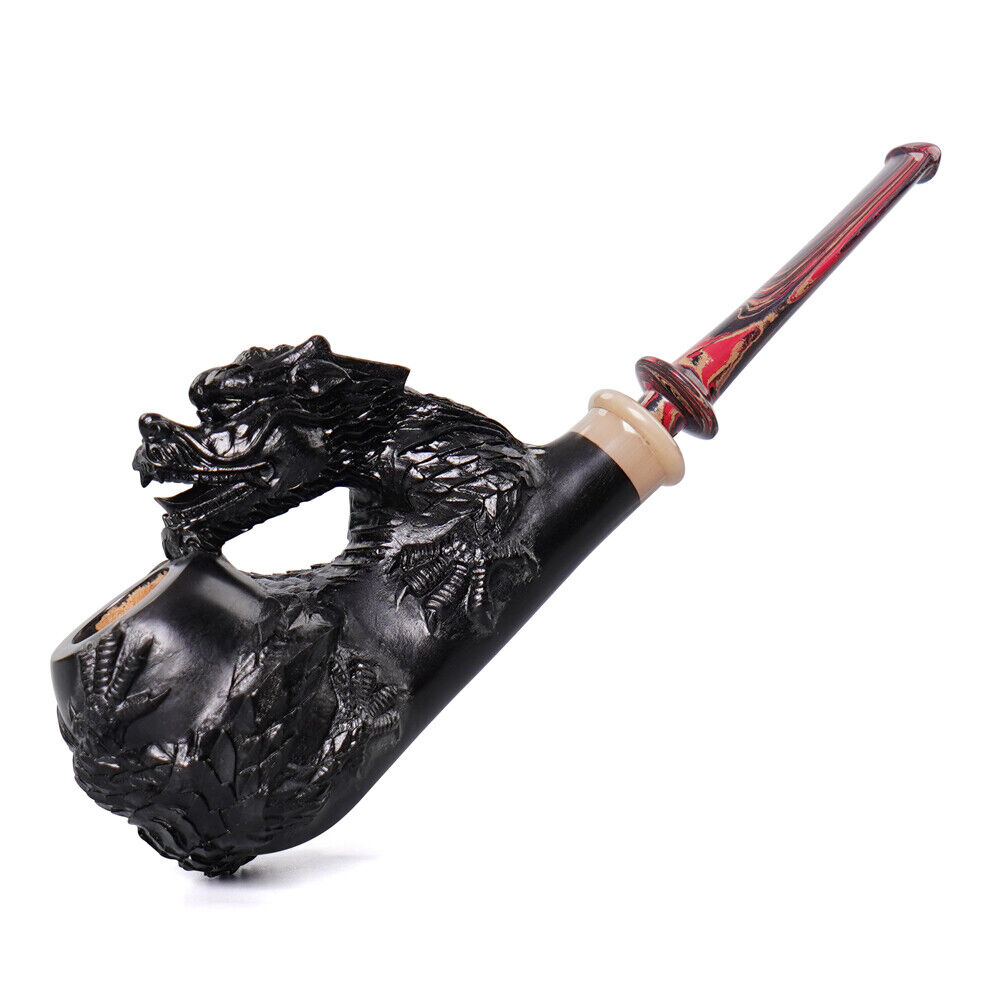 Dragon Tobacco Pipe Handcrafted Briar Freehand Pipe Rustic Pipe For Collectors