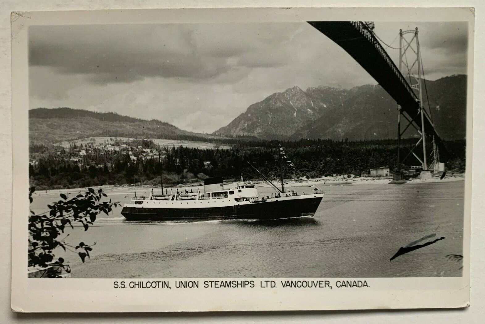 Canada Ship RPPC Postcard Vancouver Union Steamships SS \