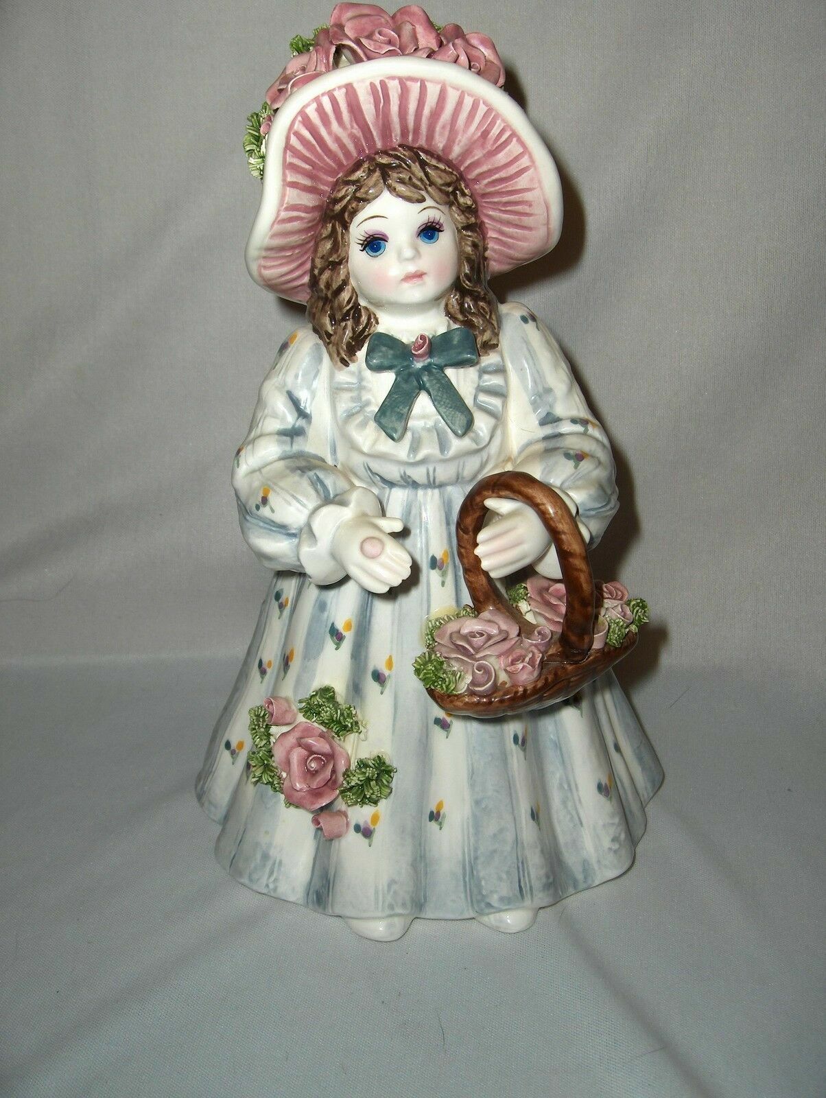 Schmid Porcelain 1993 Yamada Collection Girl Music Box Figurine Signed #847