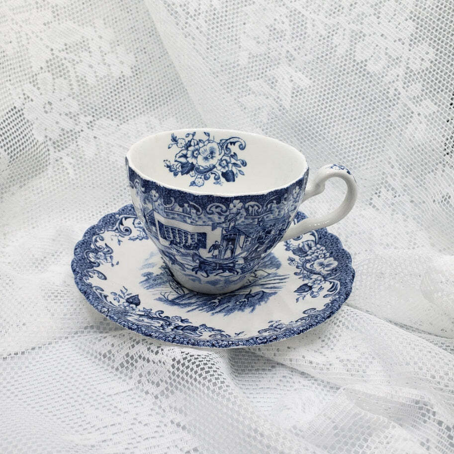 Blue and White Tea or Coffee Cups