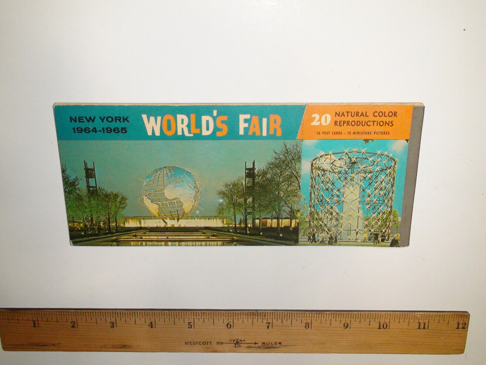 Vintage 1964 - 1965 New York World's Fair - 10 Postcards Booklet