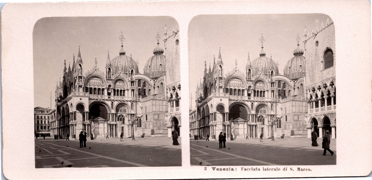 Italy, Venice, St. Mark\'s Basilica, side facade, vintage print, ca.1900, S