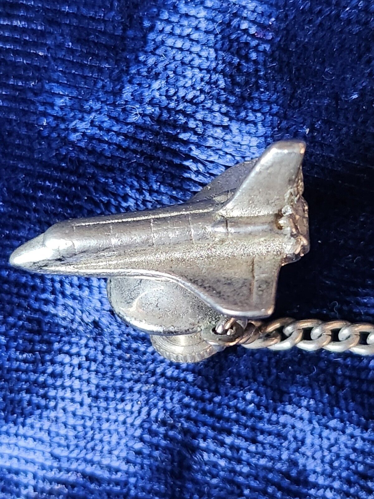 Vintage Air Force Aerospace Concorde Silver Tone U.S.A. Tie Tack or Lapel Pin