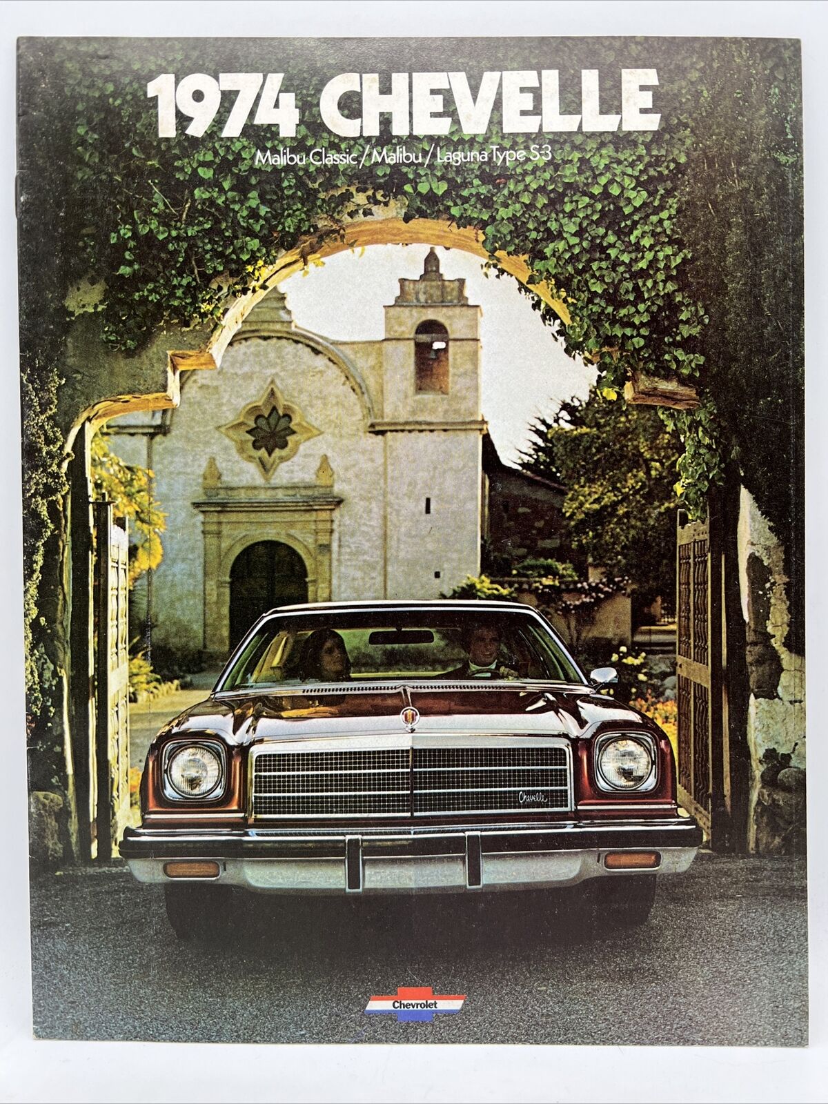 1974 CHEVROLET CHEVY CHEVELLE MALIBU LAGUNA S-3 Auto Dealer Car Sales Brochure 