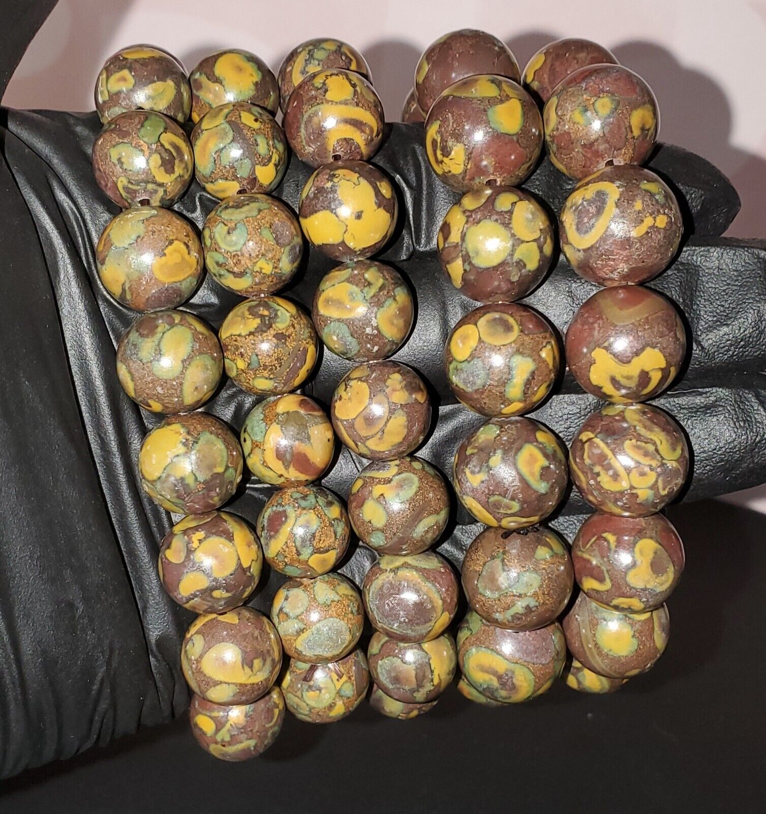 Fruit Jasper Bead Bracelet Crystal Jewellery Healing Minerals Chakra Meditation 