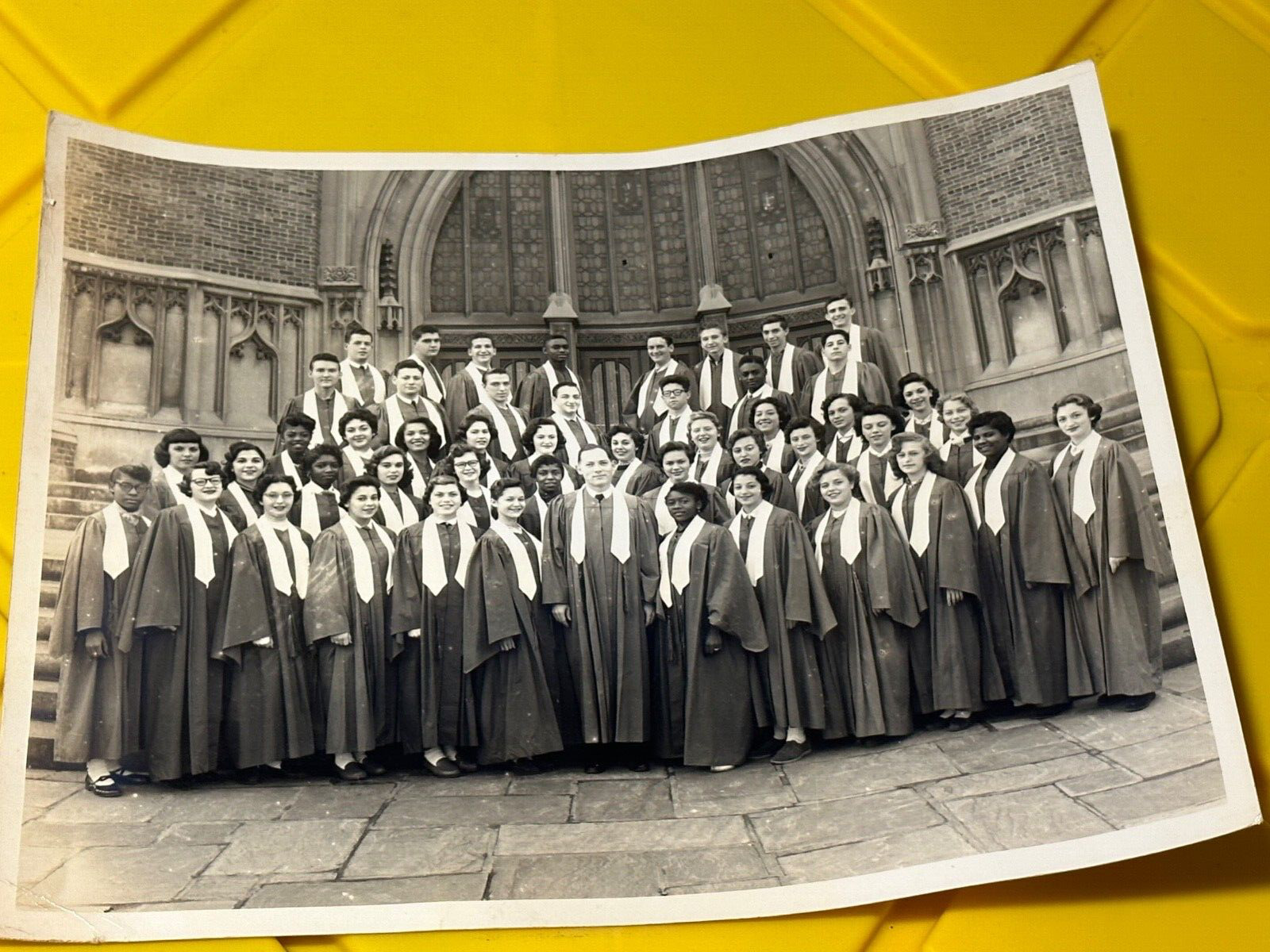 Temple University Choir Photo ~1958 Philadelphia PA 8x10 Names on Back 