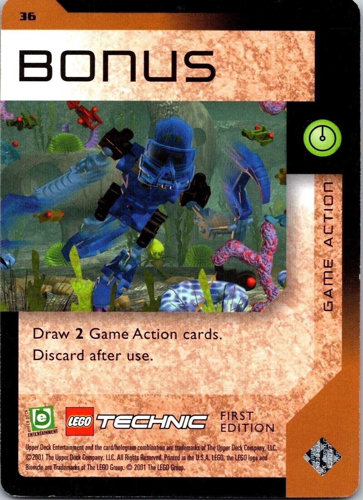 2001 Bonus 36 Bionicle Quest For The Masks Upper Deck Trading Card TC CC