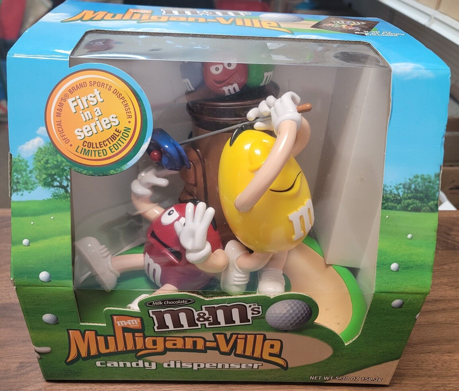 M&M\'s Candy Dispenser Golf Mulligan Ville FIRST IN SERIES Limited Edition Gift 