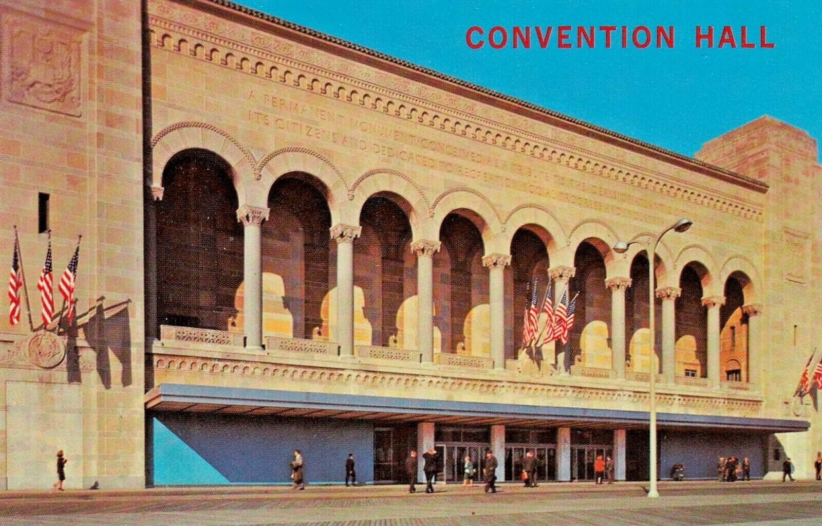 Vintage Postcard  NEW JERSEY  CONVENTION HALL , ATLANTIC CITY   UNPOSTED