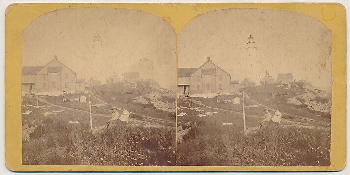 MASSACHUSETTS SV - Little Brewster Island Lighthouse - ER Hills 1870s