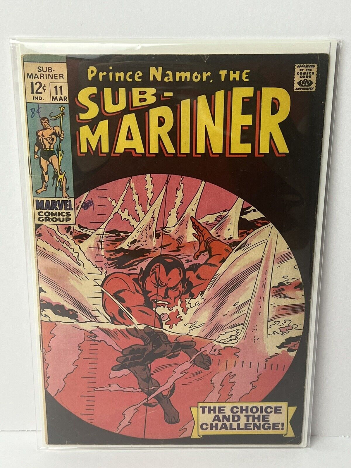 Prince Namor The Sub-Mariner #11 Marvel Comics 1969 Silver Age Comic Boarded