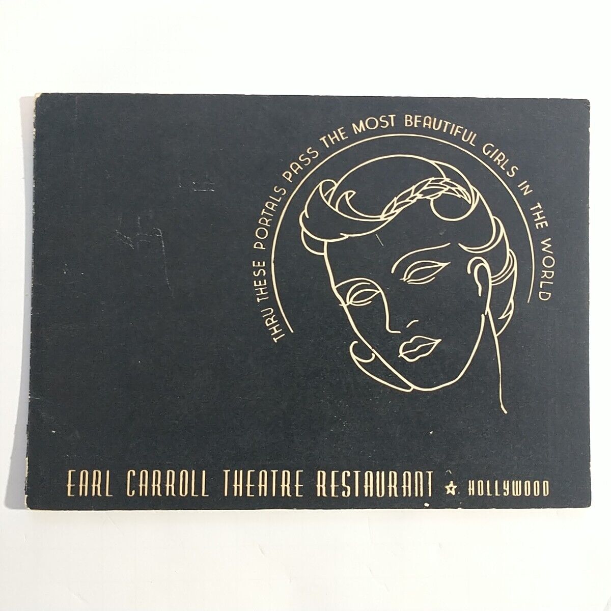 Earl Carroll Theater Restaurant HW CA Souvenir Photo Folder Night Club 1940s B&W