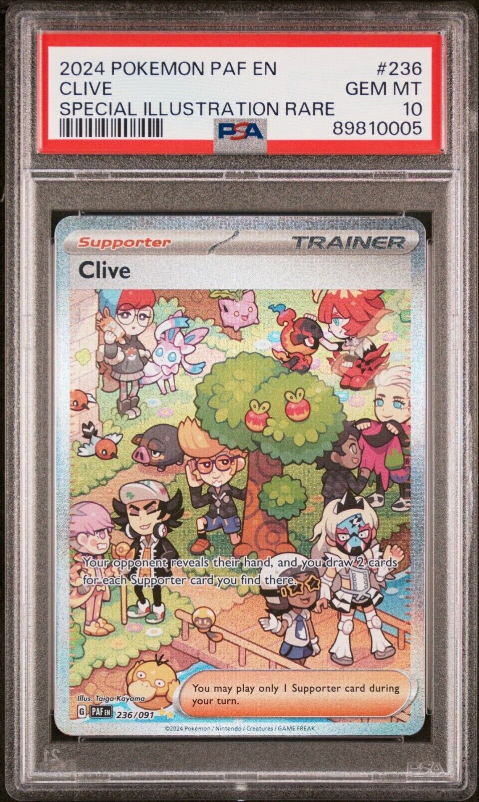 PSA 10 Pokemon Clive 236/091 Paldean Fates Special Illustration Rare EN ⭐️