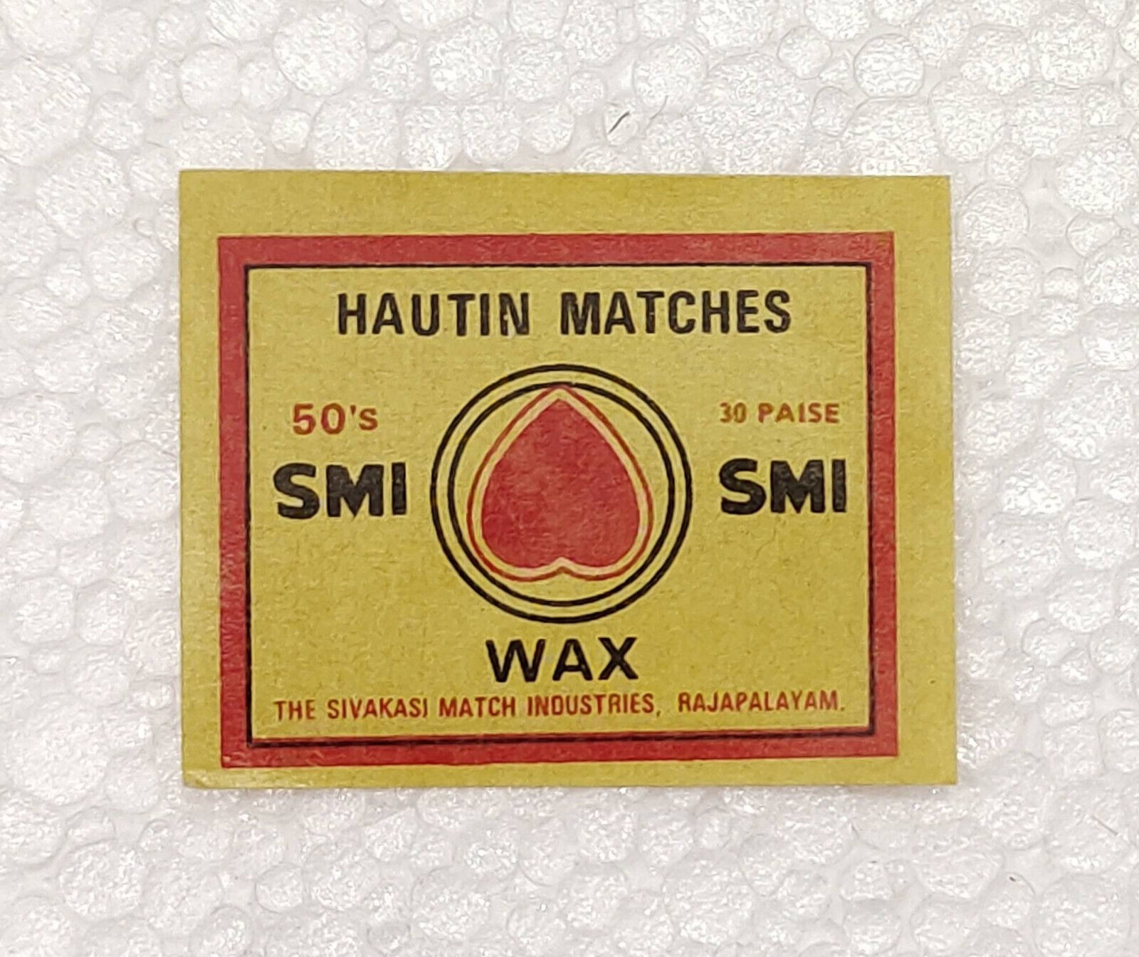 Vintage Original Hautin Matches SMI Wax The Sivakasi Match Labels Collections
