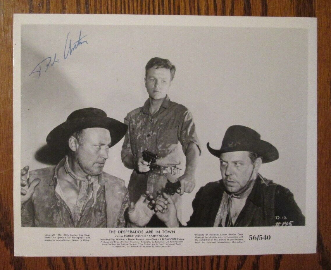 VINTAGE 1956 ROBERT ARTHUR Signed 8 x 10 Movie Photo THE DESPERADOS ARE IN TOWN
