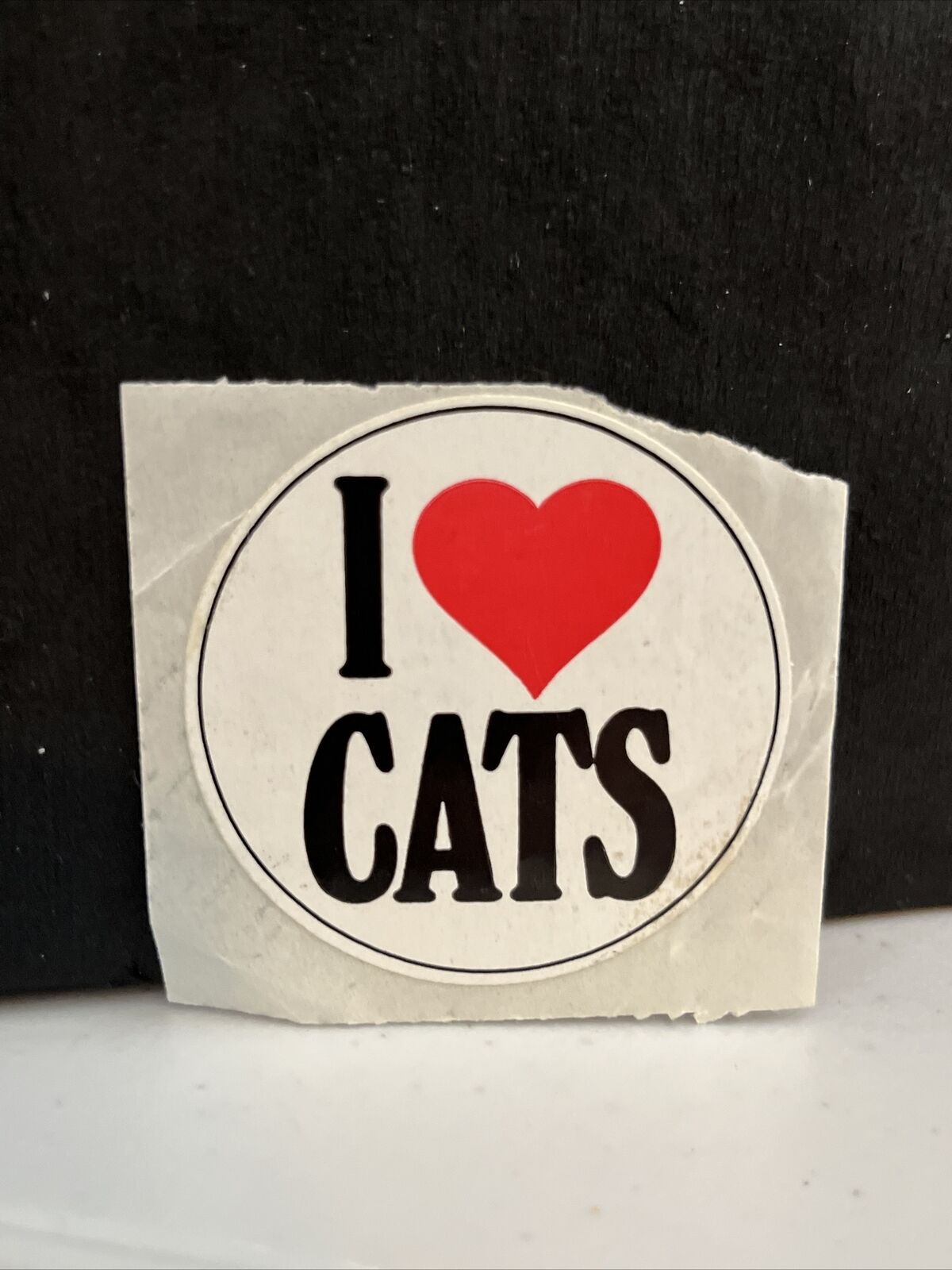 Vintage 1983 Sky Ent. Sticker - “I Love Cats” - Rare