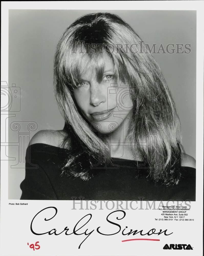 1995 Press Photo Singer Carly Simon - srp01998