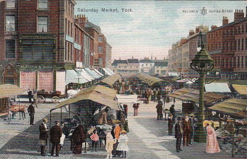 Postcard Saturday Market York England UK