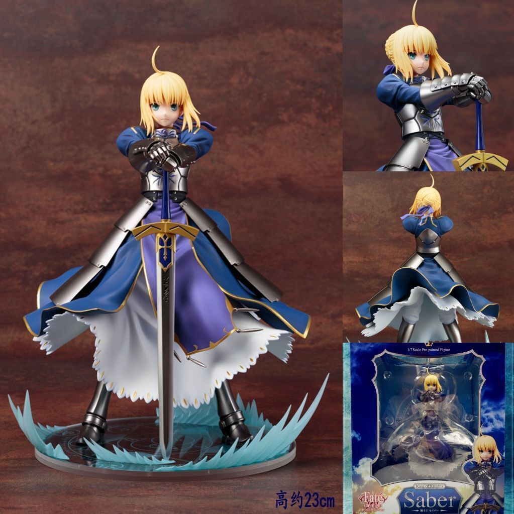 New Fate/Stay Night Saber 1/7 Action Figure King of Knight Saber Statues Box Set