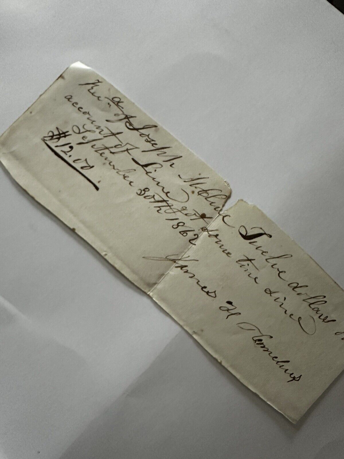 Antique 1862 Handwritten Riot For $12