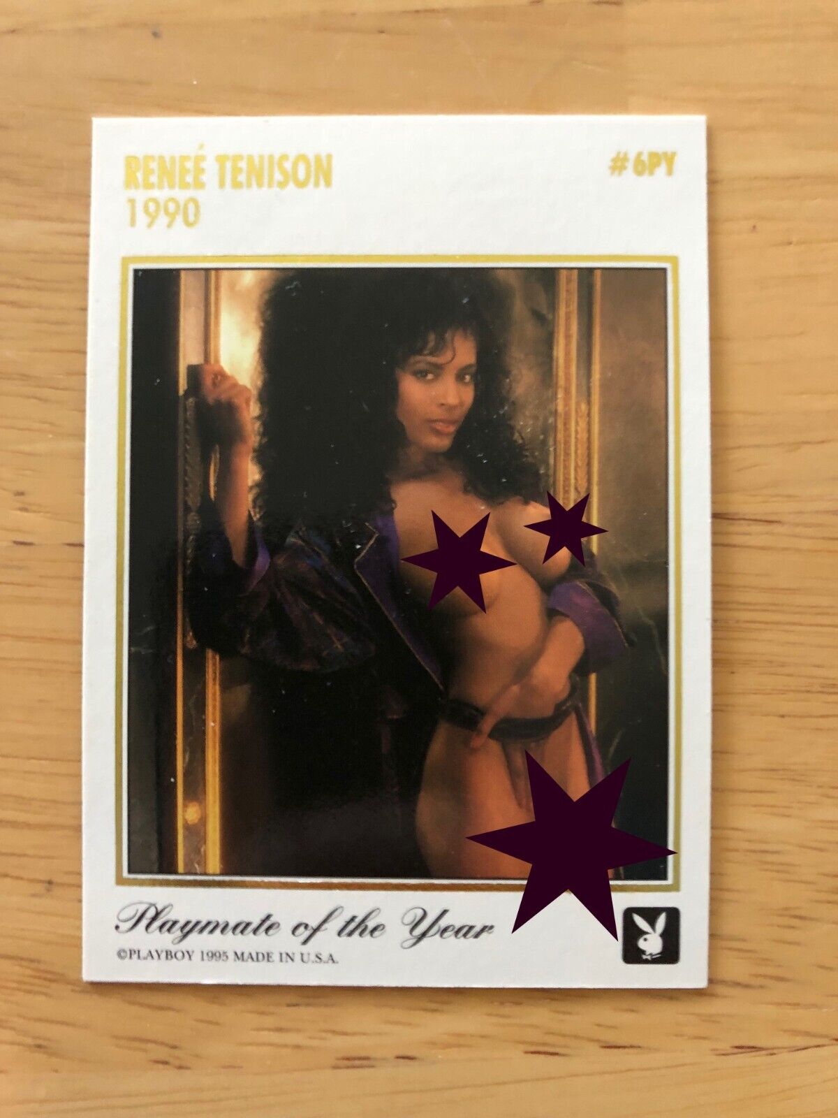 PLAYBOY 1990 Playmate of the Year GOLD FOIL Collector CARD RENEE\' TENISON #6PY