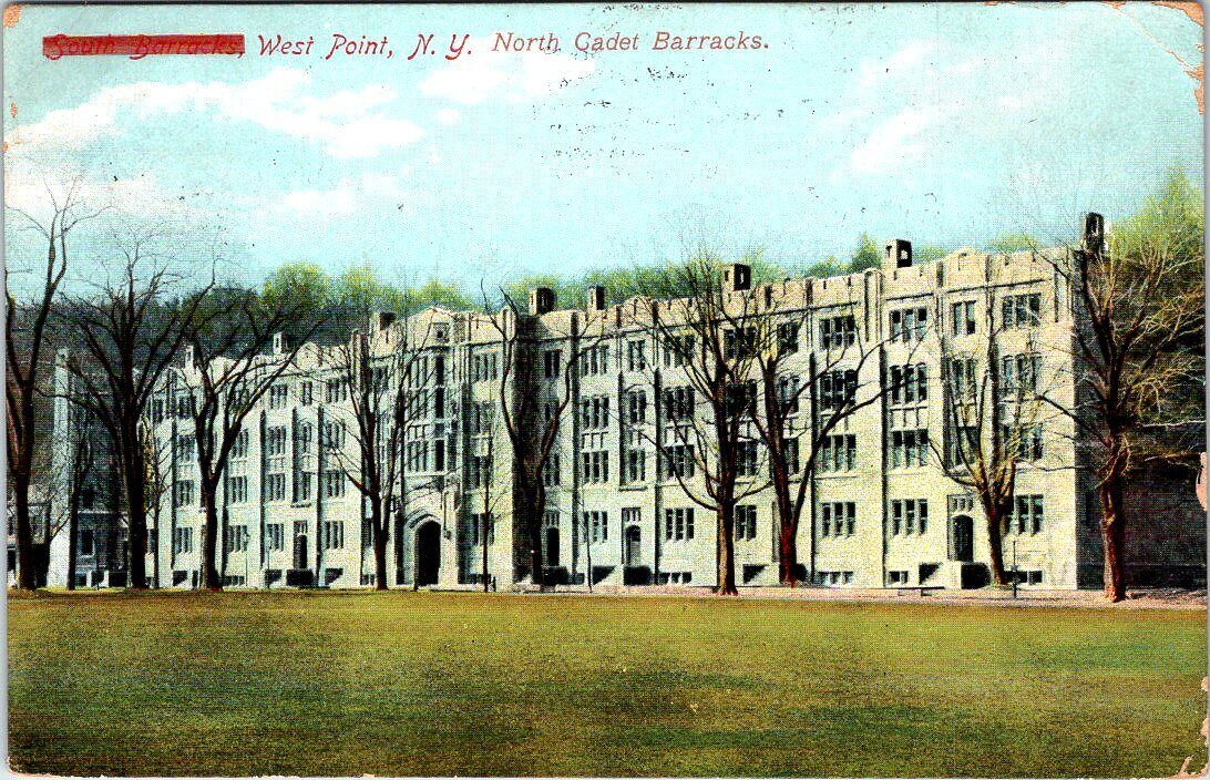 1909, North Cadet Barracks, WEST POINT, New York Military Postcard