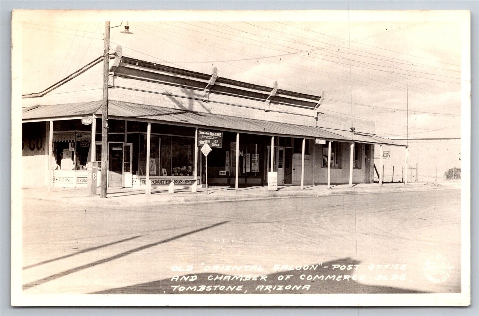 RPPC Old Oriental Saloon Post Office Tombstone AZ C1930s Postcard R19